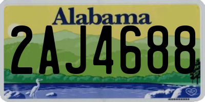 AL license plate 2AJ4688