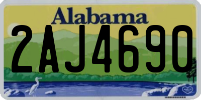 AL license plate 2AJ4690