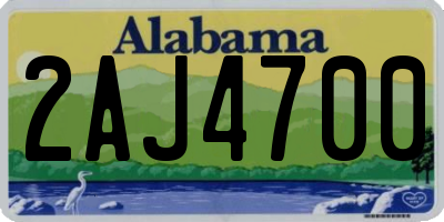 AL license plate 2AJ4700