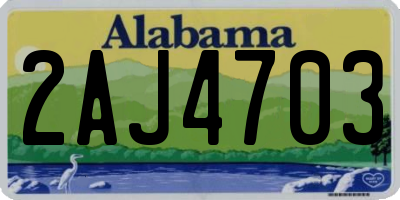 AL license plate 2AJ4703