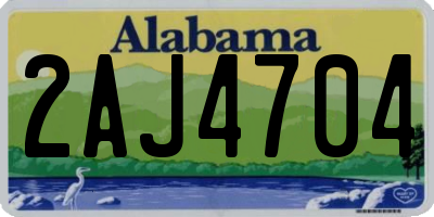 AL license plate 2AJ4704