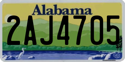 AL license plate 2AJ4705