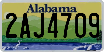 AL license plate 2AJ4709