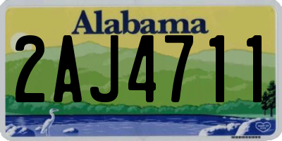 AL license plate 2AJ4711