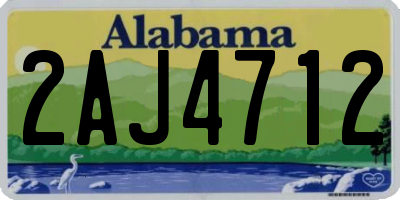 AL license plate 2AJ4712