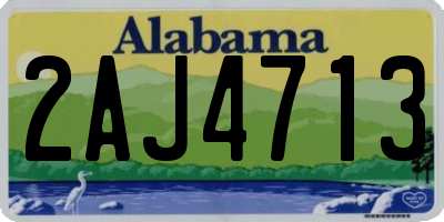 AL license plate 2AJ4713