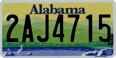 AL license plate 2AJ4715
