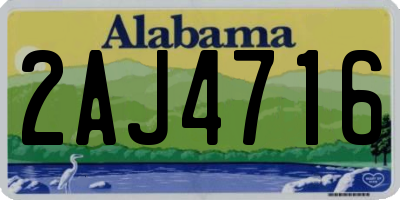 AL license plate 2AJ4716