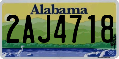 AL license plate 2AJ4718