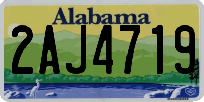 AL license plate 2AJ4719