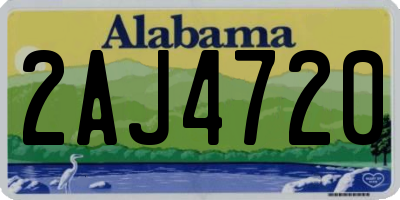 AL license plate 2AJ4720