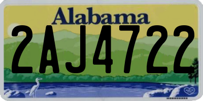 AL license plate 2AJ4722