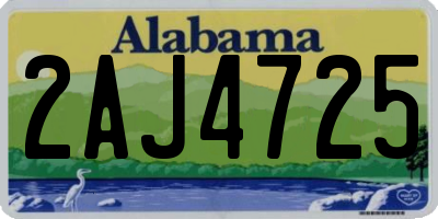 AL license plate 2AJ4725