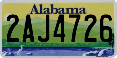 AL license plate 2AJ4726