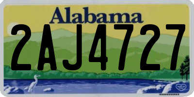 AL license plate 2AJ4727
