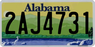AL license plate 2AJ4731
