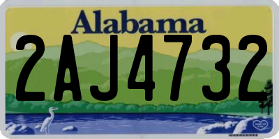 AL license plate 2AJ4732