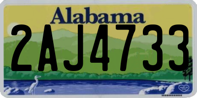 AL license plate 2AJ4733
