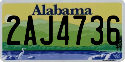 AL license plate 2AJ4736