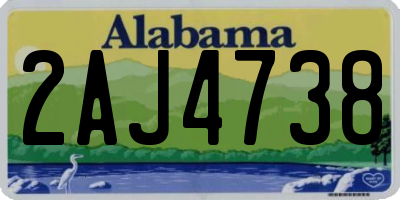 AL license plate 2AJ4738
