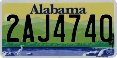 AL license plate 2AJ4740