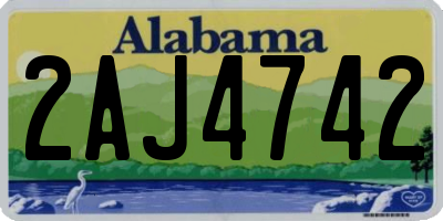 AL license plate 2AJ4742