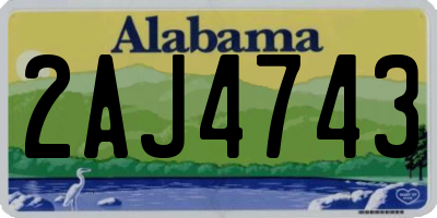 AL license plate 2AJ4743