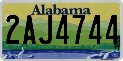 AL license plate 2AJ4744