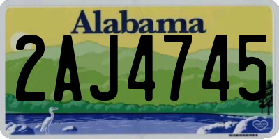 AL license plate 2AJ4745