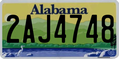 AL license plate 2AJ4748