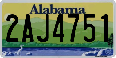 AL license plate 2AJ4751