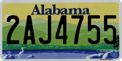 AL license plate 2AJ4755