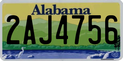 AL license plate 2AJ4756
