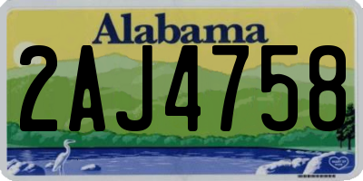 AL license plate 2AJ4758