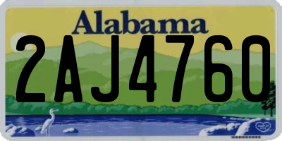 AL license plate 2AJ4760