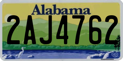 AL license plate 2AJ4762