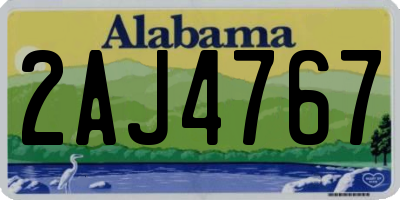 AL license plate 2AJ4767