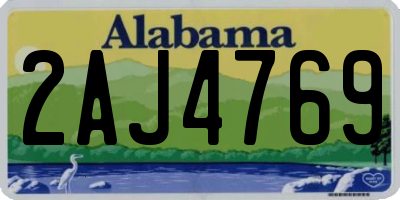 AL license plate 2AJ4769
