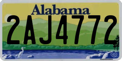 AL license plate 2AJ4772