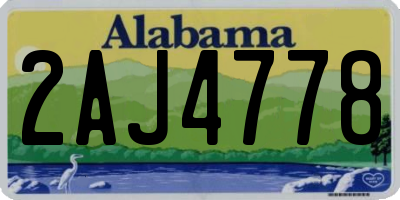 AL license plate 2AJ4778