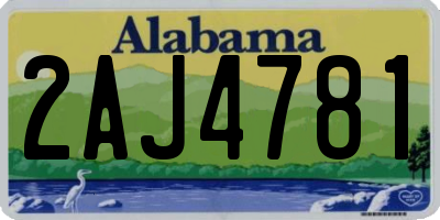 AL license plate 2AJ4781
