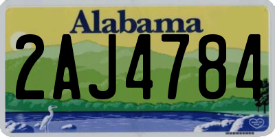 AL license plate 2AJ4784