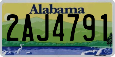 AL license plate 2AJ4791