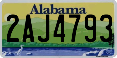 AL license plate 2AJ4793