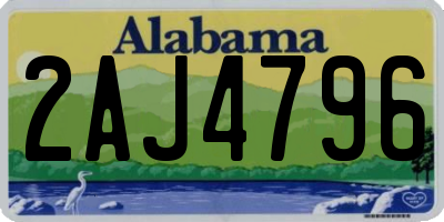 AL license plate 2AJ4796