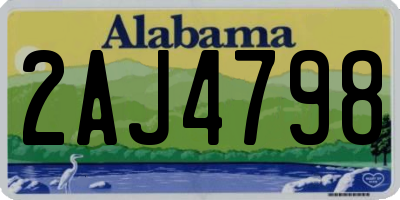 AL license plate 2AJ4798