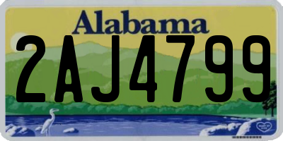 AL license plate 2AJ4799