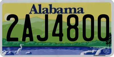 AL license plate 2AJ4800