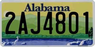 AL license plate 2AJ4801