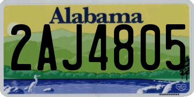 AL license plate 2AJ4805